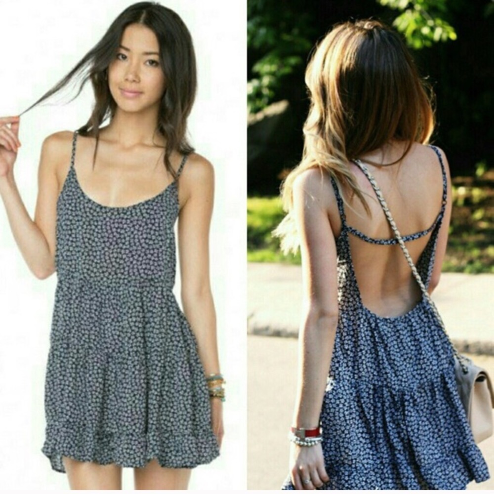 Brandy Melville Open Back Floral Dress